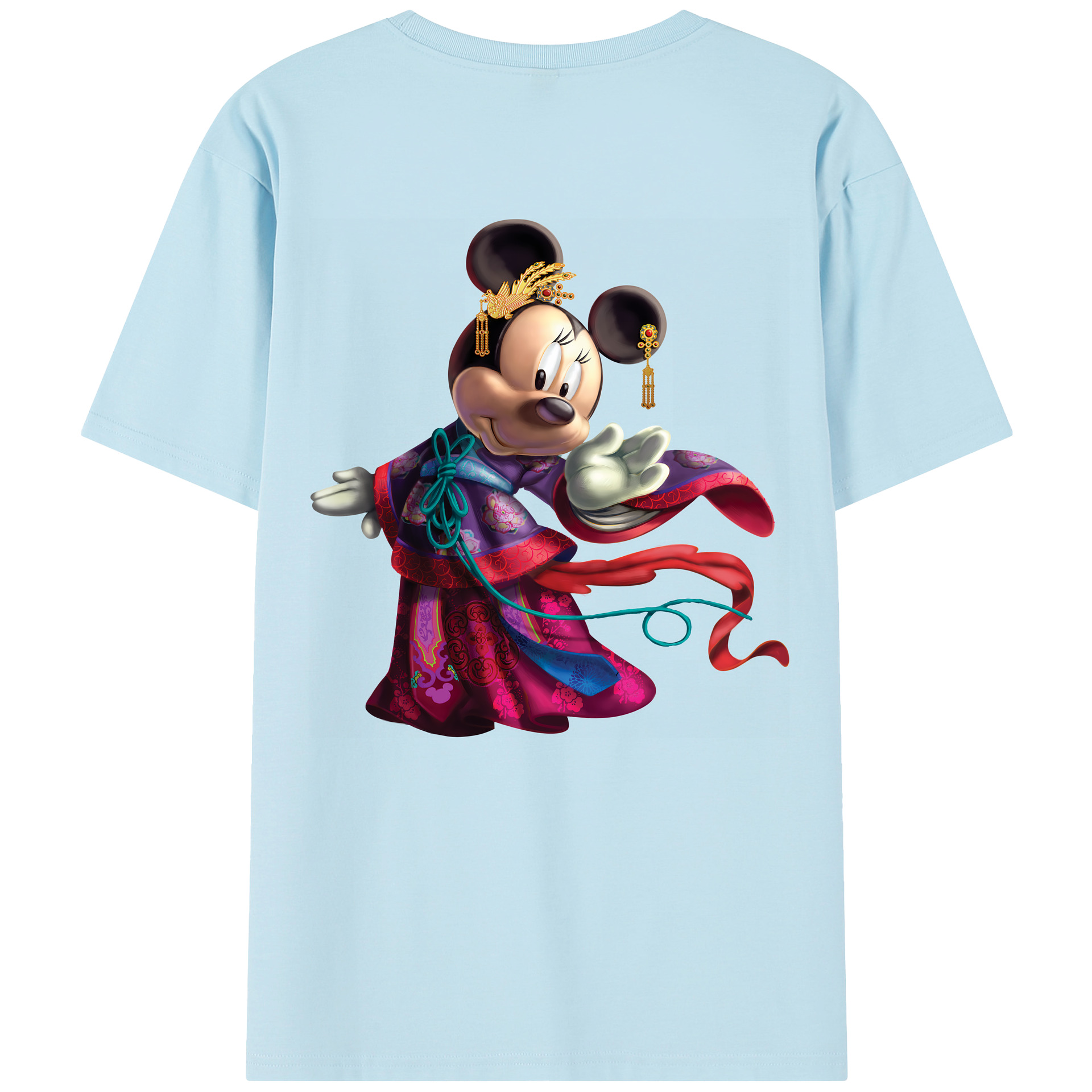 （画像用） ミッキーマウス Mickey Mouse 綿100％半袖Tシャツ（背面プリント）
